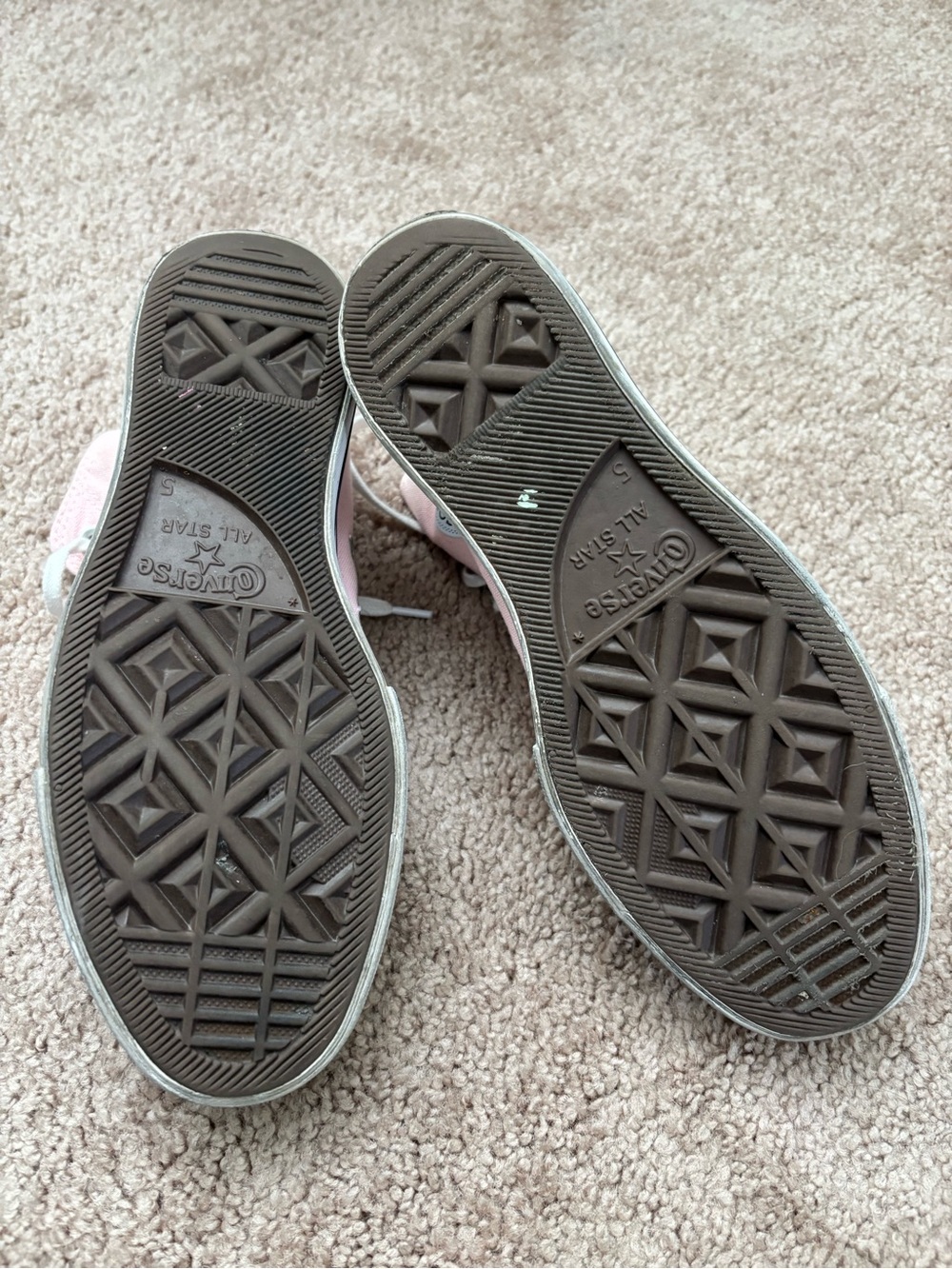Converse High-Top Canvas Sneakers in Pale Pink - Picture 7 of 7